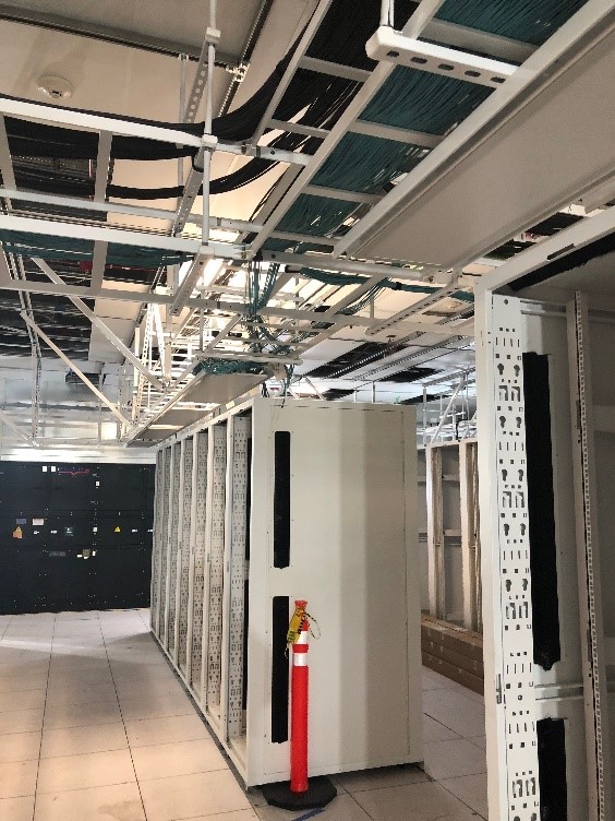 Rear-door water-cooled equipment at MegaWatt's 2.5 MW Santa Clara data-center project