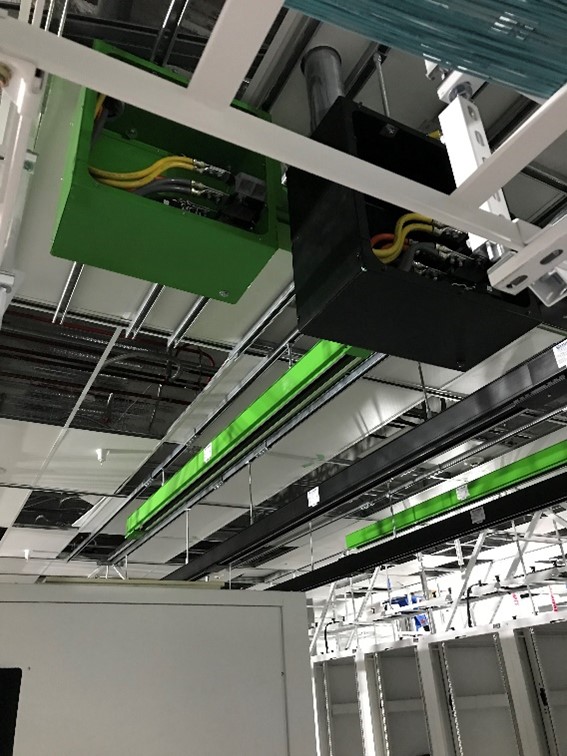 Raised-floor data-center interior from MegaWatt's 4.5 MW Santa Clara portfolio project